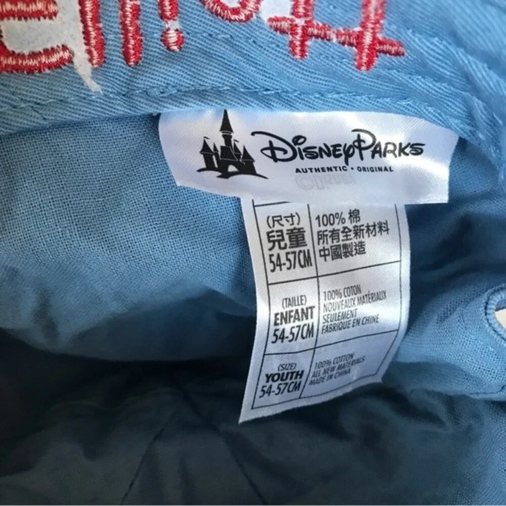 Disney parks lilo and stitch kids light blue hat Elliott name stitched Youth